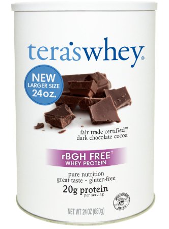 Tera's Whey Protein - rBGH Free - Fair Trade Dark Chocolate - 24 oz