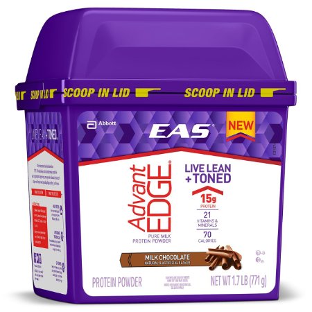 EAS AdvantEDGE Pure Milk Protein Powder, Milk Chocolate, 1.7lb (Formerly EAS Lean 15) (Packaging May Vary)