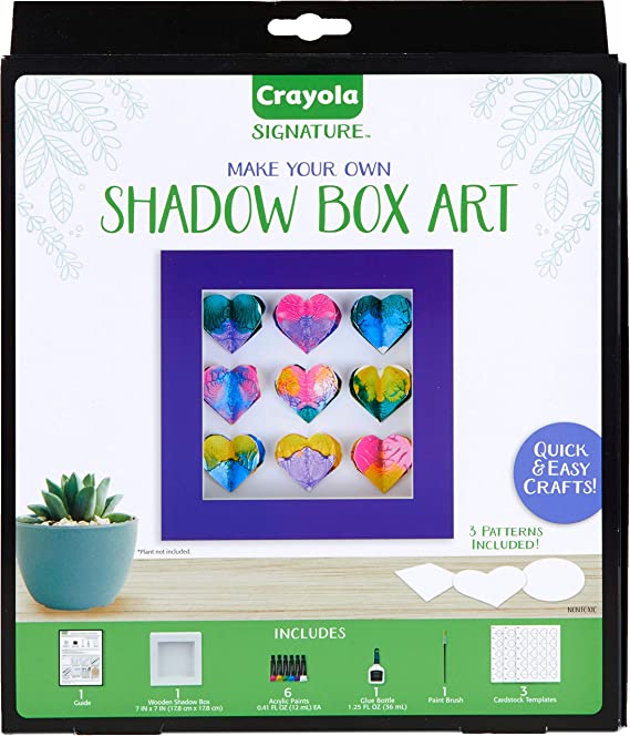 Crayola DIY Shadow Box, Personalized Picture Frame Kit, Gifts for Teen Girls & Boys, 13 Pcs, Multi