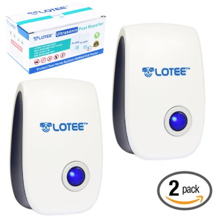 Lotee Ultrasonic Pest Repeller for Repels Rodent and Insect - Pack of 2 Pest Repellent - Best Pest Control Products for Home Indoor Use Enhanced Vesion