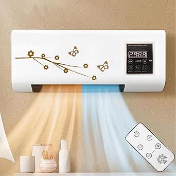 2 in1 Portable Smart Air Conditioner, Mini Wall Mounted Split AC/Heating System - Air Conditioner & Heater, Portable Smart Air Conditioner, Air Curtain Fan with Remote Control for Home Office