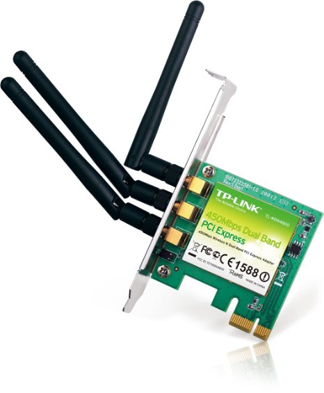 TP-LINK TL-WDN4800 N900 Dual Band Wireless PCI Express Adapter with Three Antennas