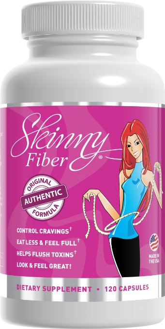 Skinny Fiber Original Glucomannan Formula All Natural Weight Loss Diet Supplement And Appetite Suppressant With Enzymes 120 Caps