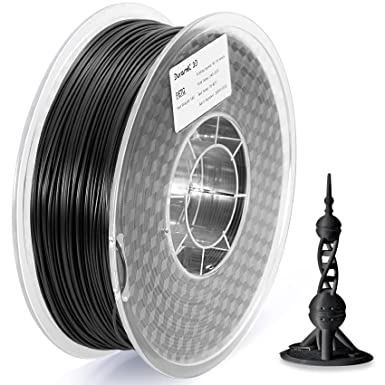DURAMIC 3D PETG Filament 1.75mm, Black PETG Filament 1kg, Fit FDM 3D Printer, Dimensional Accuracy  /- 0.05 mm, PETG Black