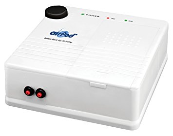 Penn Plax Air Pod Aquarium Air Pump For Power Outage Automatic Turn On Keeps Fish Safe Up to 55 Gallons