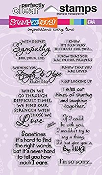 Stampendous SSC1117 Perfectly Clear Stamp, Sincere Sentiments