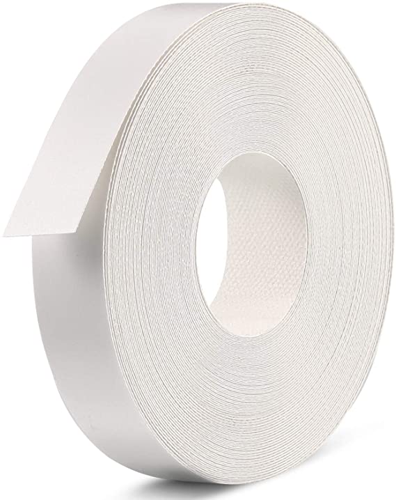 White Melamine Edging Strip in 3/4 Inch x 50 Feet White Melamine Tape Iron-on Edgebanding Supplies Flexible White Melamine Veneer Roll with Hot Melt Adhesive for Furniture Restoration (1 Piece)