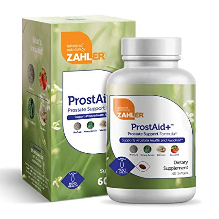 Zahler ProstAid , Prostate Support Supplement for Men, Prostate Formula Supporting Urinary Health, Certified Kosher, 60 Vegetarian Softgels