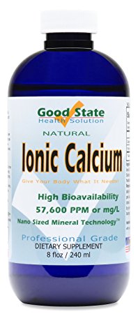 Good State Liquid Ionic Calcium (96 servings at 144 mg elemental, plus 2 mg fulvic acid - 8 fl oz)