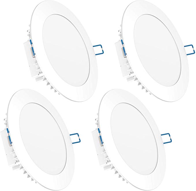 Sunco Lighting 4 Pack 6 Inch Slim LED Downlight, Integrated Junction Box, 14W=100W, 850 LM, Dimmable, 5000K Daylight, Recessed Jbox Fixture, IC Rated, Retrofit Installation - ETL & Energy Star