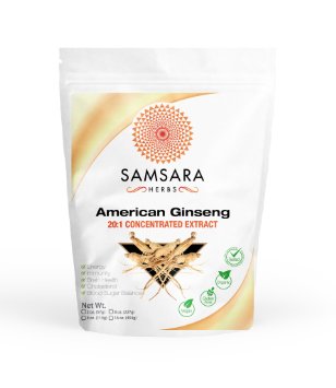 American Ginseng Extract Powder (2oz) 20:1 Concentrated Extract - Energy, Stamina, Anti-Aging