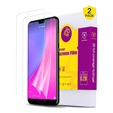 SMARTDEVIL [2-PACK for Huawei p20 pro Screen Protector [Full coverage][Bubble-Free][Case-Friendly] Ultra Slim Korean materials Screen Protector Film for Huawei p20 pro
