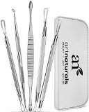 Blackhead Remover Dermatologist Grade Kit by Art Naturals Get Rid Of Blackheads and Blemishes BEST Extractor Tool Set That Treats Facial Impurities Such As Pimples Facial Acne and Comedones -100 Hygienic Skin Safe Wont Cause Redness- Non-Slip Textured Grip - Premium Case Included