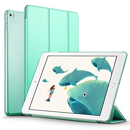 iPad Mini 4 Case, ESR® iPad Mini 4 Smart Case Cover Synthetic Leather and Translucent Frosted Back Magnetic Cover with Auto Wake & Sleep Function [Ultra Slim] [Light Weight] for Apple iPad Mini 4 (Mint Green)