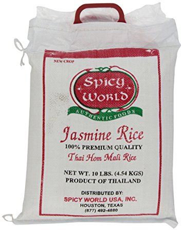 Spicy World Pure Jasmine Rice From Thailand, 10-Pound Bag