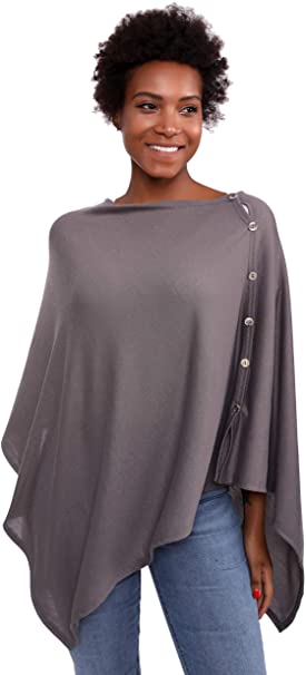 MissShorthair Women's Lightweight Knitted Poncho Cape Shawl, Gift for Women