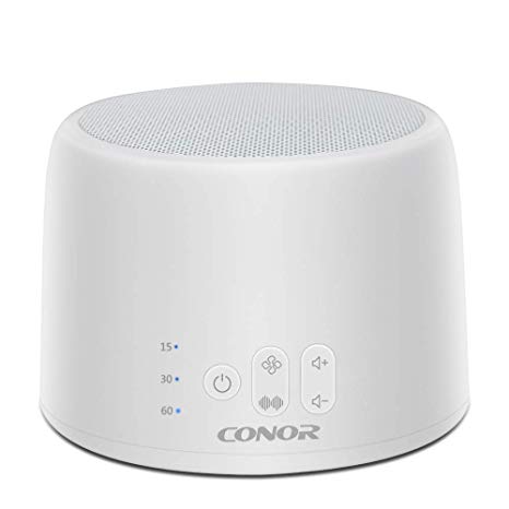 Conor White Noise Machine, White Noise Sound Machine for Sleeping with 24 Soothing Sound & Memory Function, Sleep Therapy Machine with 3 Timers & 2 USB Output for Baby, Kids, Adult, Tinnitus Sufferer