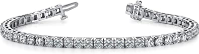 3-20 Carat LAB GROWN Classic Diamond Tennis Bracelet 4 Prong Ultra Premium Collection (E-F Color, VS2-SI1 Clarity)