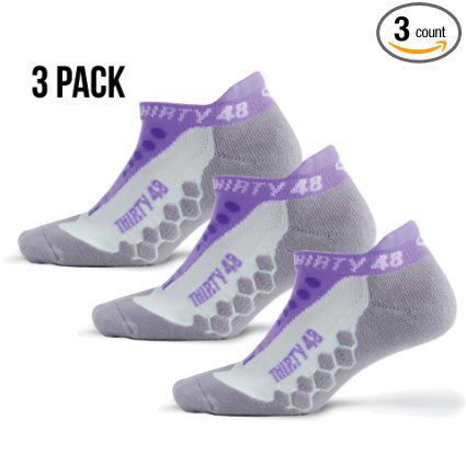 Running Socks for Men and Women by Thirty 48 - Features CoolMax Fabric That Keeps Feet Cool & Dry - 1 Pair, 3 Pair, or 6 Pair