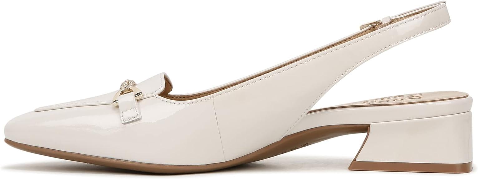 Naturalizer Women's Lindsey Slingback Pointed Toe Low Block Heel Flat Pump