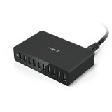 Anker PowerPort 10 60W 10-Port USB Charging Hub Multi-Port USB Charger for Apple iPhone 6  6 Plus iPad Air 2  mini 3 Samsung Galaxy S6  S6 Edge and More- Retail Packaging-Black