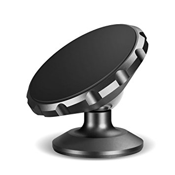 Stick on Dashboard Magnetic Car Mount, JSAUX Universal 360° RotationMagnetic Car Mount Phone HolderRemovable for iPhone 7 6 6S Plus, Samsung Galaxy S8, Google Pixe, LG, GPS Devices and more(Black)