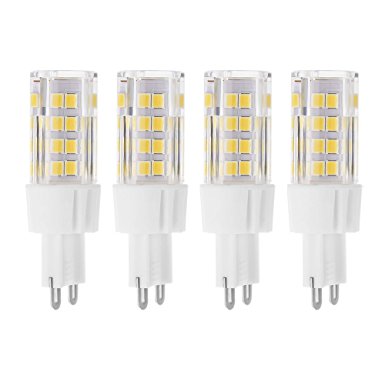 Rayhoo 4pcs Set G9 51-SMD 2835 LED Light Bulb Lamps 5 Watt AC 110V Non-dimmable Equivalent to 40W Halogen Track Bulb Replacement LED Bulbs Ceramic Lamps,400 Lumens, 3000K, Warm White
