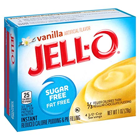 Jell-O Sugar-Free Vanilla Instant Pudding Mix 1 Ounce Box (Pack of 6)