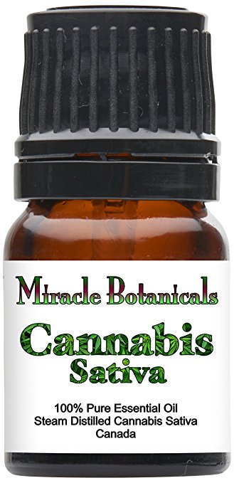 Miracle Botanicals Cannabis Sativa Essential Oil - 100% Pure Cannabis Sativa - Therapeutic Grade - 2.5ml