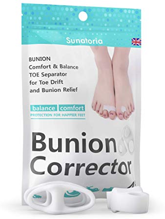 2019 Bunion Corrector by Sunatoria – Hammer Toe Straightener for Right and Left Feet by Sunatoria – Soft Gel Separators for Hallux Valgus Pain Relief – Bunion Pad Toe Protectors – Fast Orthopedic Aid