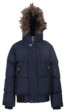 J. Whistler Boy's Summit Quilted Insulated Puffer Snorkel Bomber Jacket Coat