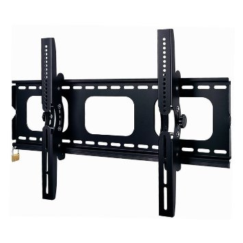 Duronic TVB103M Super Heavy Duty Premium Lockable Black Universal 33"-65" LCD/Plasma/LED/3D/4K TV Wall Mount Bracket Tilt with [Security Locking Bar] - Max VESA 600 x 400
