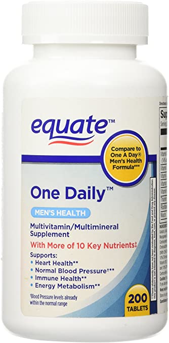 Equate - One Daily Multivitamin, Men's Health Formula, 200 Tablets