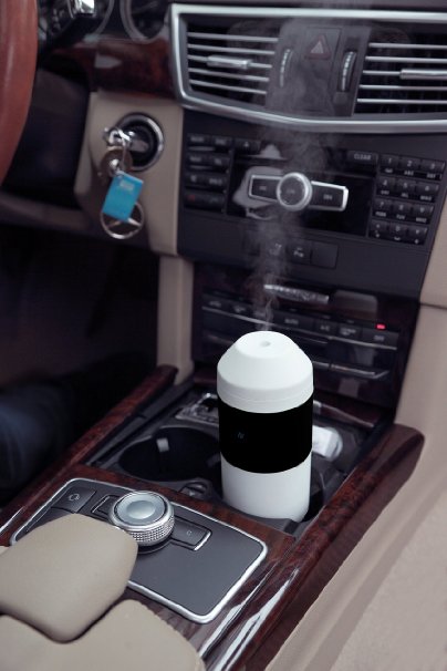 ZAQ Tour Essential Oil Litemist Aromatherapy Travel Car Diffuser, Black/White, 1 Ounce