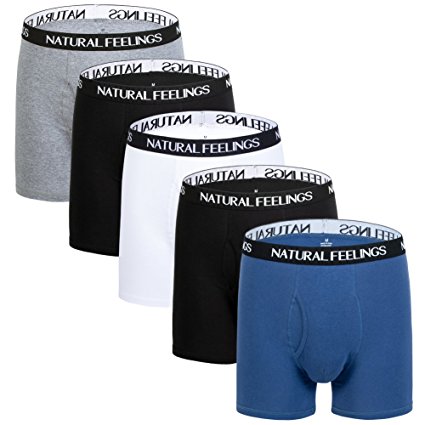 Mens Underwear Boxer Briefs Ultra Cotton Underwear Men Pack of 5 Contoured Pouch