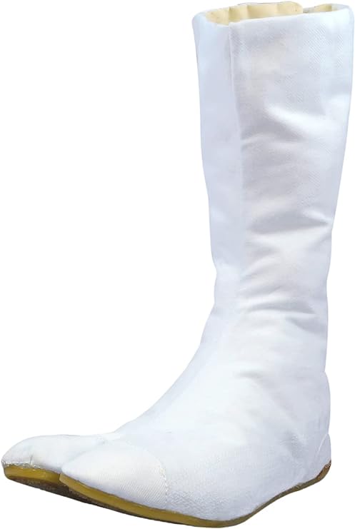 Rikio Halloween White Japanese Ninja Tabi Shoes/Boots!! w/Travel Bag ! 25cm (US 7)