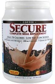 Andrew Lessman Secure Soy Complete Meal Replacement - Coffee 100 Servings – Only 70 Calories, 7 Grams Non-GMO Soy Protein, Vitamins & Minerals, Low-Fat, Nutritious & Delicious, Mixes Instantly