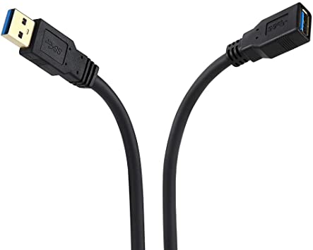 USB 3.0 Extension Cable 20 Ft,USB Extender Cable 20 FT Type A Male to A Female SuperSpeed Extension Cord (20FT, Black)