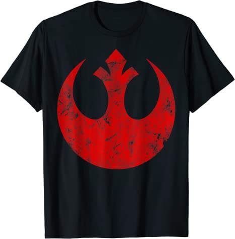 Star Wars Big Red Rebel Distressed Logo Graphic T-Shirt T-Shirt