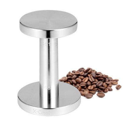 Coffee Tamper, X-Chef Stainless Steel Tamper for Espresso 51/ 58mm Coffee Bean Press