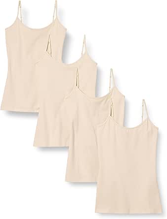 Amazon Essentials Women's Slim-Fit Camisole, Pack of 4