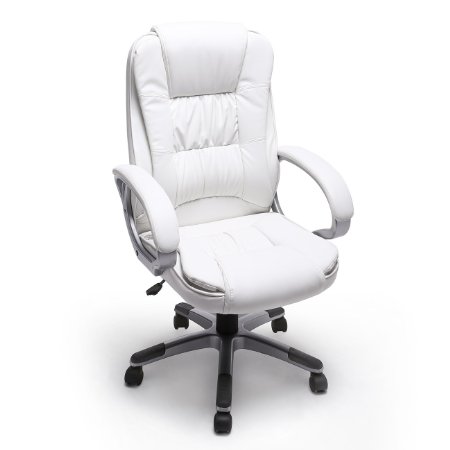 Bellezza© Executive Manager High-Back Computer Ergonomic Office Chair (White)