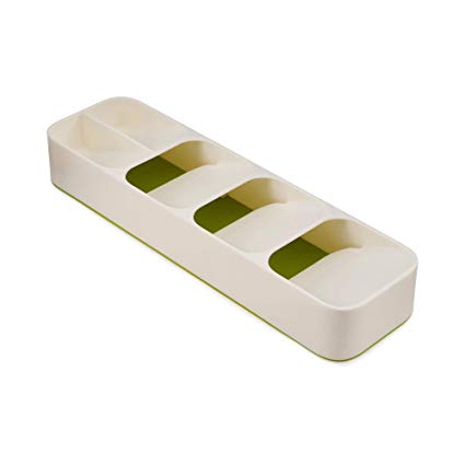 Joseph Joseph DrawerStore - Compact cutlery tray - white / green