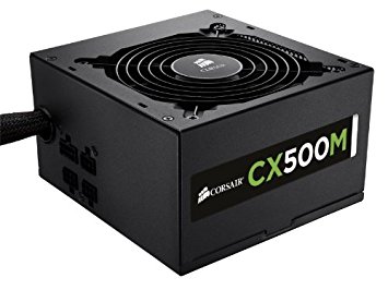 Corsair CP-9020059-UK Builder Series CXM500 ATX/EPS Semi-Modular 80 PLUS Bronze Power Supply Unit, 500 W