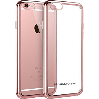 iPhone 6 case,MINIMALISM(TM) [Twinkler Series] [Scratch Resistant] Premium Flexible Soft TPU Bumper Silicone Case with Electroplate Frame Fit for iPhone 6 & iPhone 6s (4.7 inches) --Rose Gold