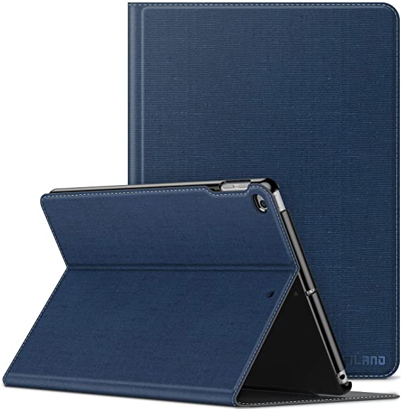 INFILAND iPad Air 2/ipad Air Case,iPad 2018/2017 9.7 inch Case(6th/5th Generation),Shockproof Leather Stand,Smart Cover with Auto Sleep/Wake Fit ipad Air 2/ipad Air,ipad 9.7 2018/2017,Navy