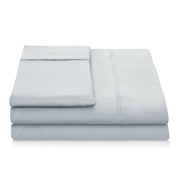 LINENSPA 1500 Series 100% TENCEL Super Soft, Ultra Light Sheet Set - Split Queen, Charcoal