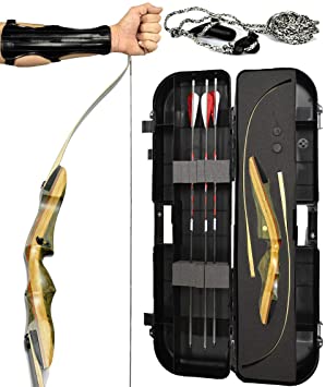 Spyder and Spyder XL Takedown Recurve Bow - Ready 2 Shoot Archery Set | Includes Bow, Premium Carbon Arrows, Recurve Bow Case, Stringer Tool, Armguard