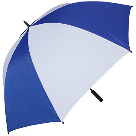 RainStoppers 68-Inch Oversize Windproof Golf Umbrella, Black/White