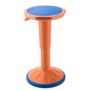 CO-Z Active Learning Stool, Sitting Balance Chair Wobble Bar Stools w/ Adjustable Height for Office Stand Up Desk (Real Active - Orange)